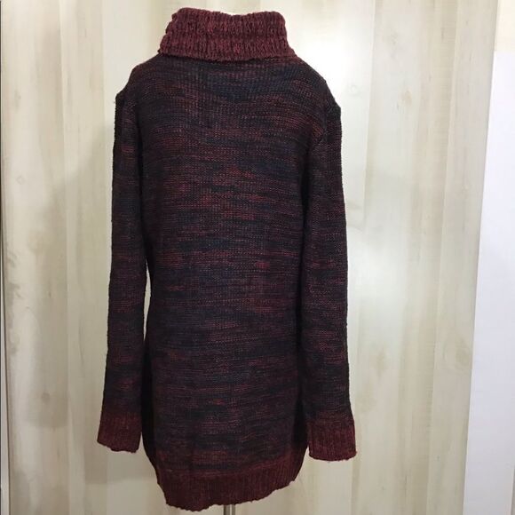 Papillon Red Dress Cowl Turtleneck Sweater Dress Size XL New Without Tag - Picture 3 of 8